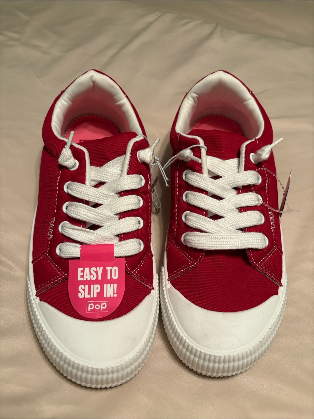 Pop Emotion Red Women’s Round Slip-On Shoe Size 11